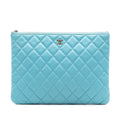 Chanel Medium Quilted Lambskin O Case Clutch