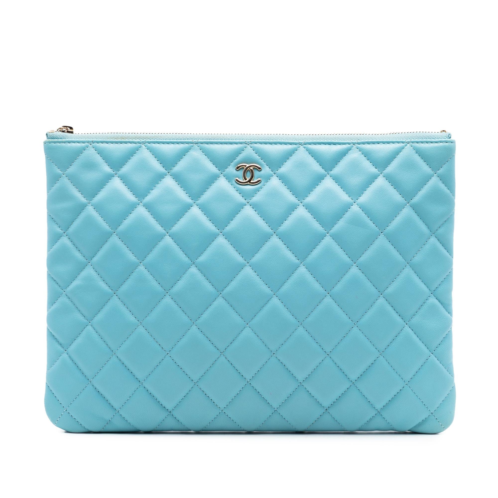 Chanel Medium Quilted Lambskin O Case Clutch