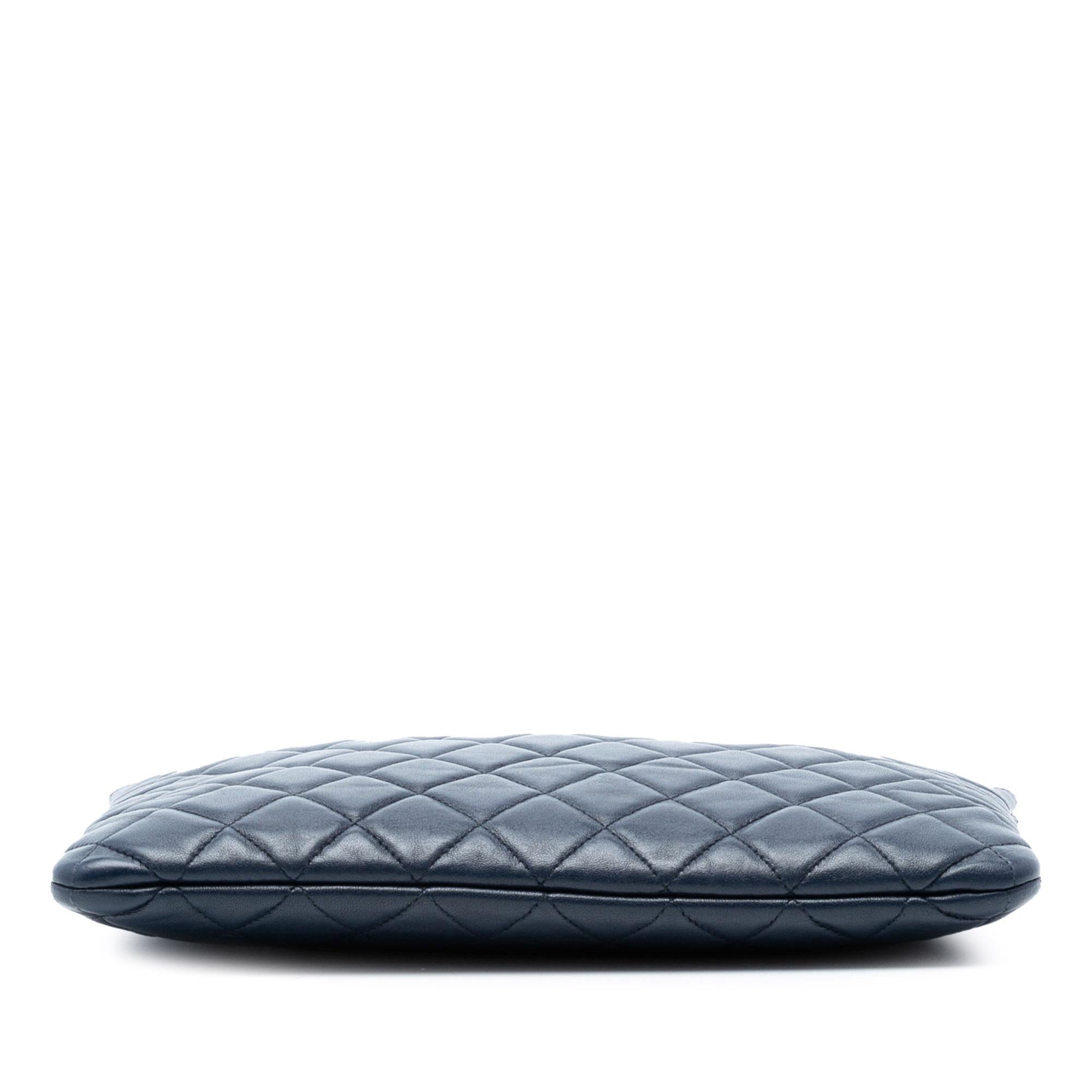 Chanel Medium Quilted Lambskin O Case Clutch