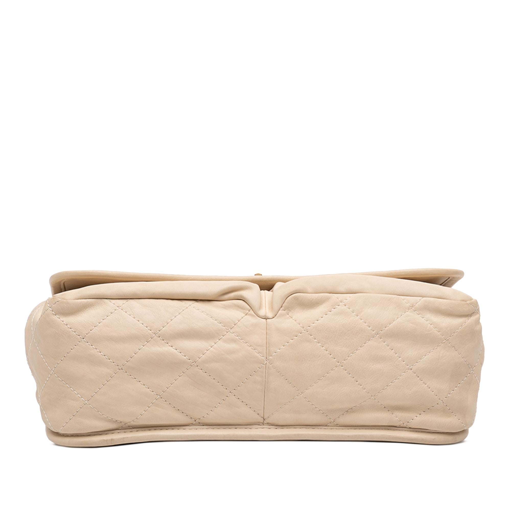 Chanel Medium Quilted Lambskin Reissue 2.55 Natural Beauty Split Pocket Flap