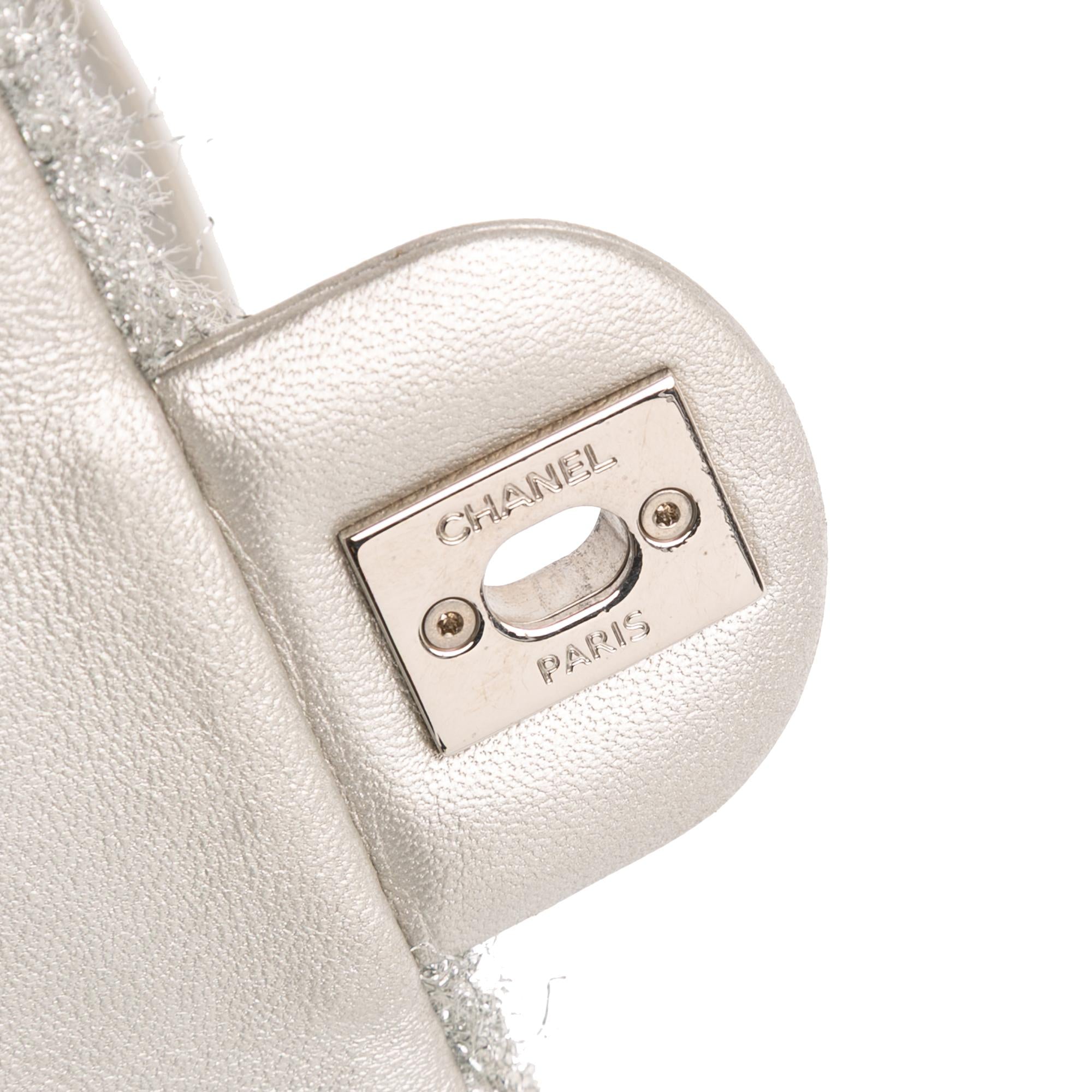 Chanel Medium Quilted Lurex Ground Control Pluto Glitter Flap