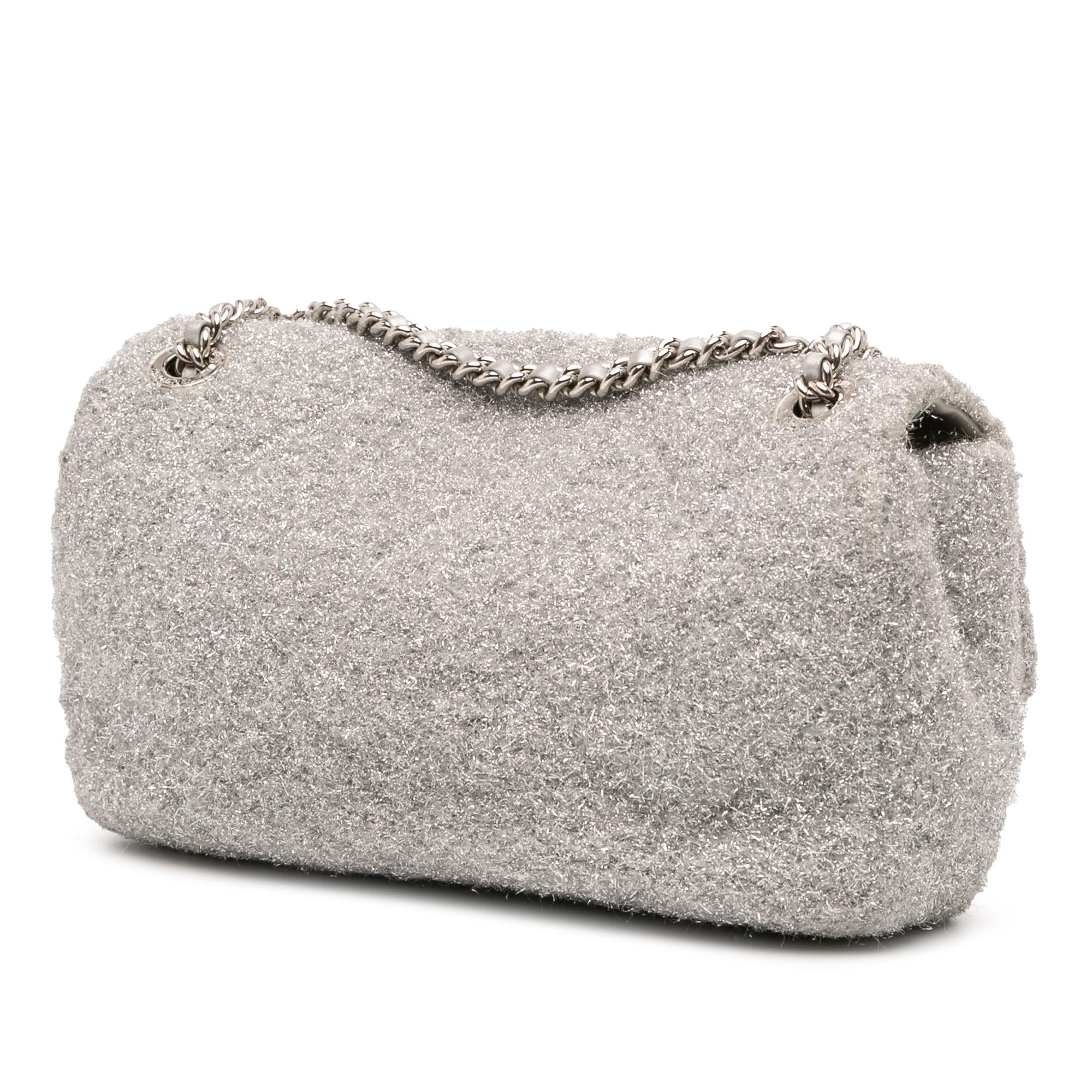 Chanel Medium Quilted Lurex Ground Control Pluto Glitter Flap