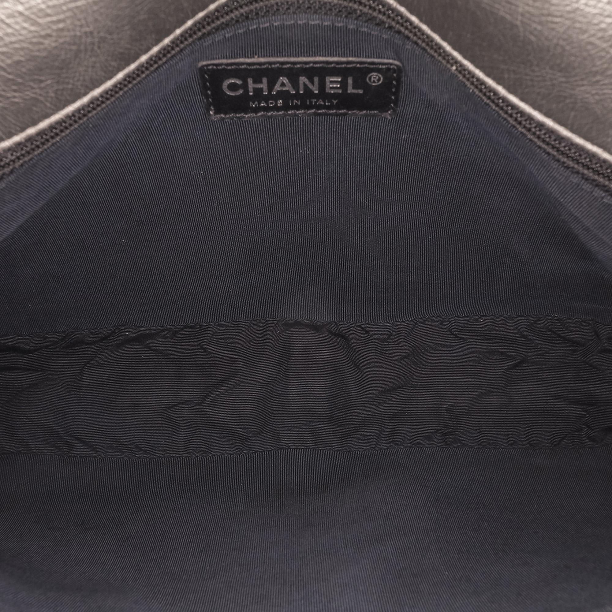 Chanel Medium Quilted Metallic Aged Calfskin Chain Me Flap