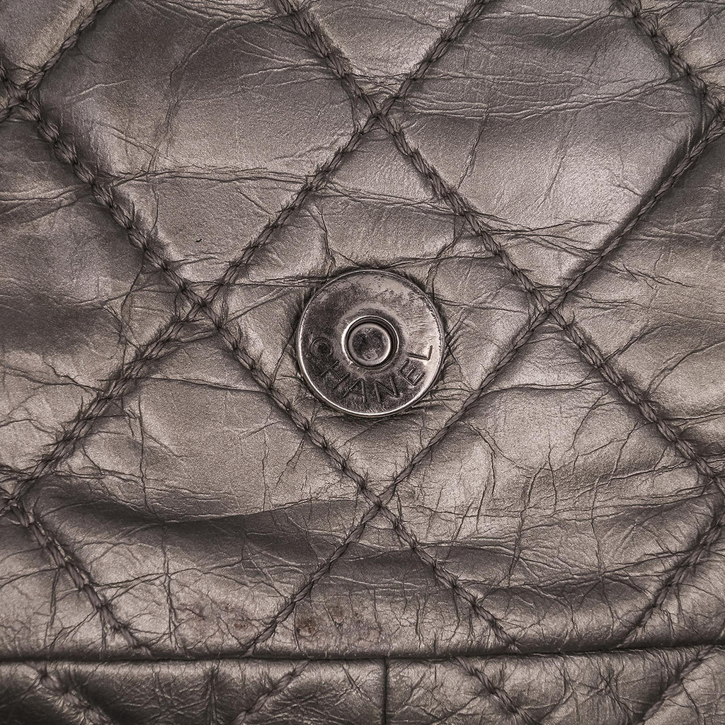 Chanel Medium Quilted Metallic Aged Calfskin Chain Me Flap