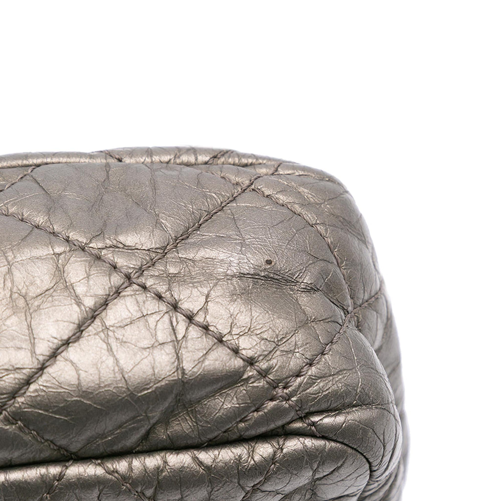 Chanel Medium Quilted Metallic Aged Calfskin Chain Me Flap