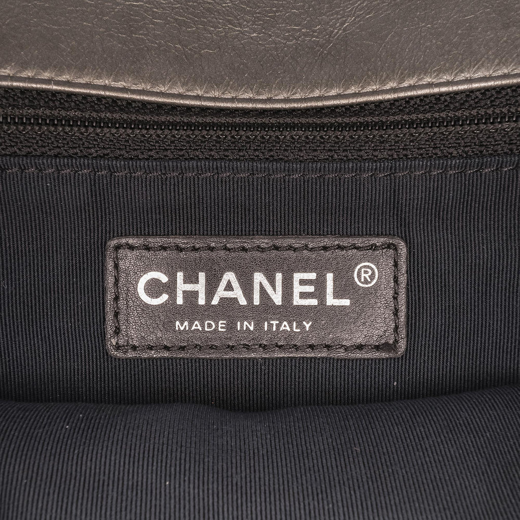 Chanel Medium Quilted Metallic Aged Calfskin Chain Me Flap