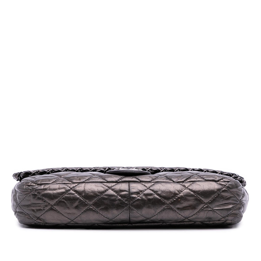 Chanel Medium Quilted Metallic Aged Calfskin Chain Me Flap