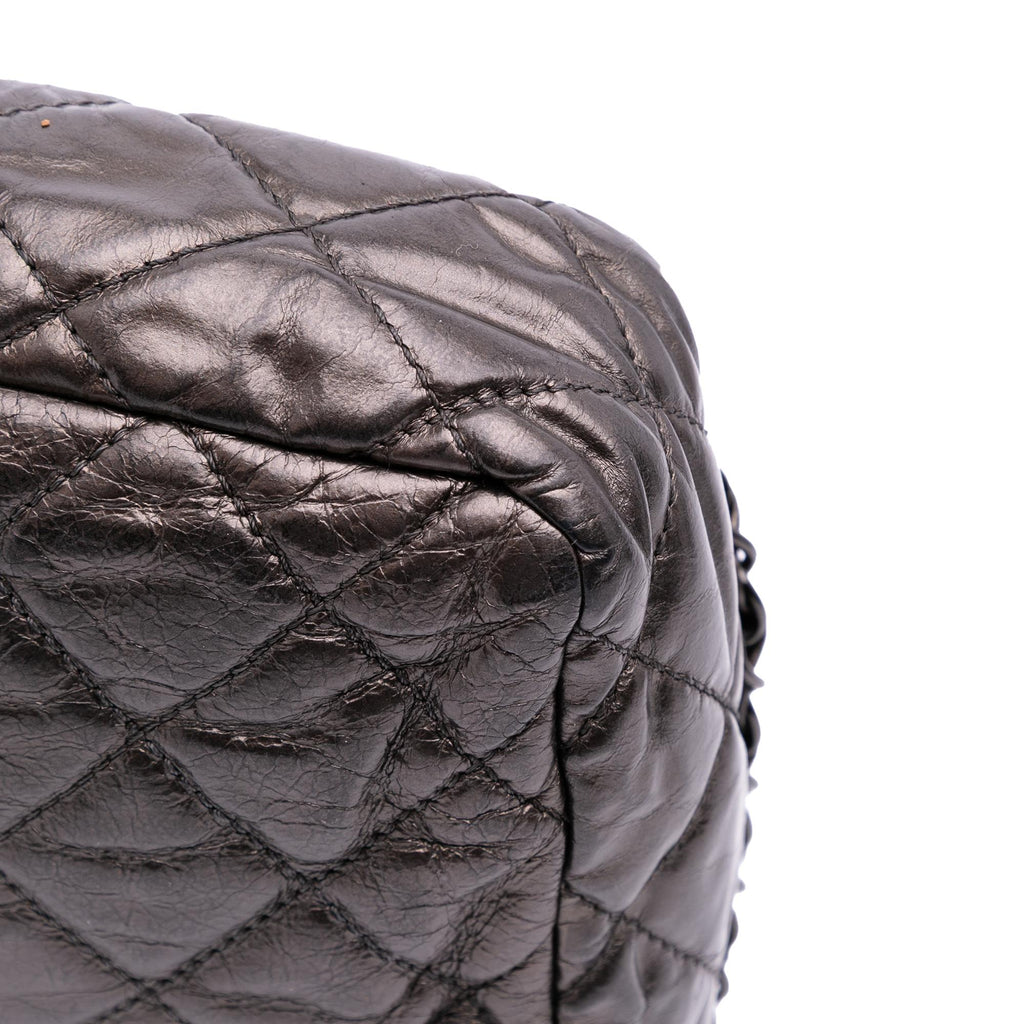 Chanel Medium Quilted Metallic Aged Calfskin Chain Me Flap