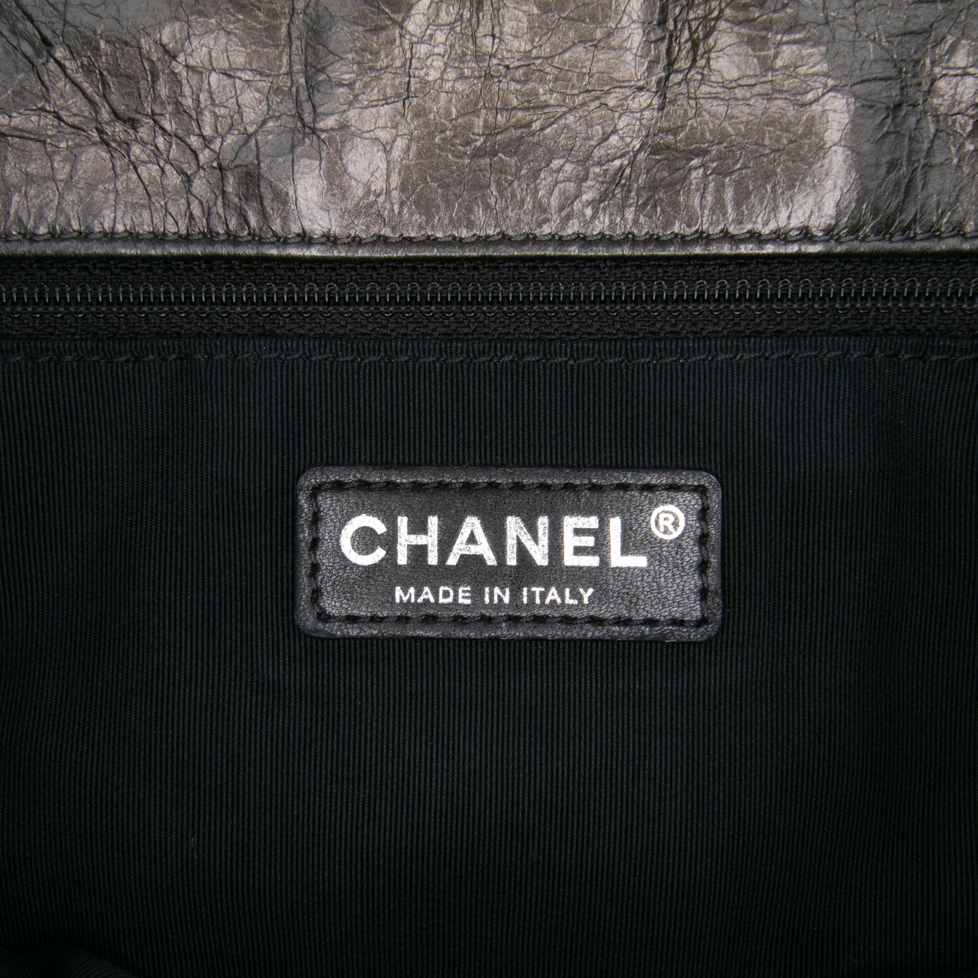 Chanel Medium Quilted Metallic Aged Calfskin Chain Me Flap