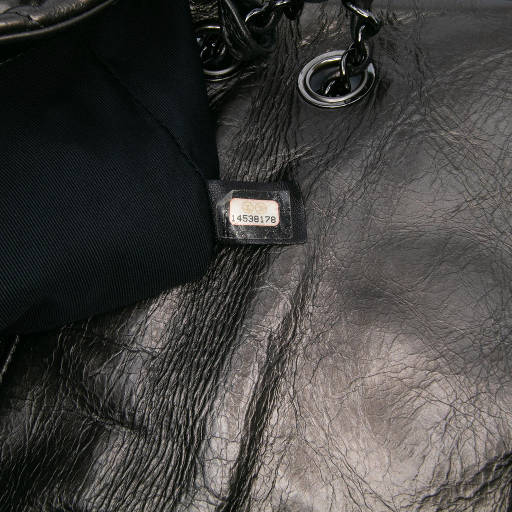 Chanel Medium Quilted Metallic Aged Calfskin Chain Me Flap