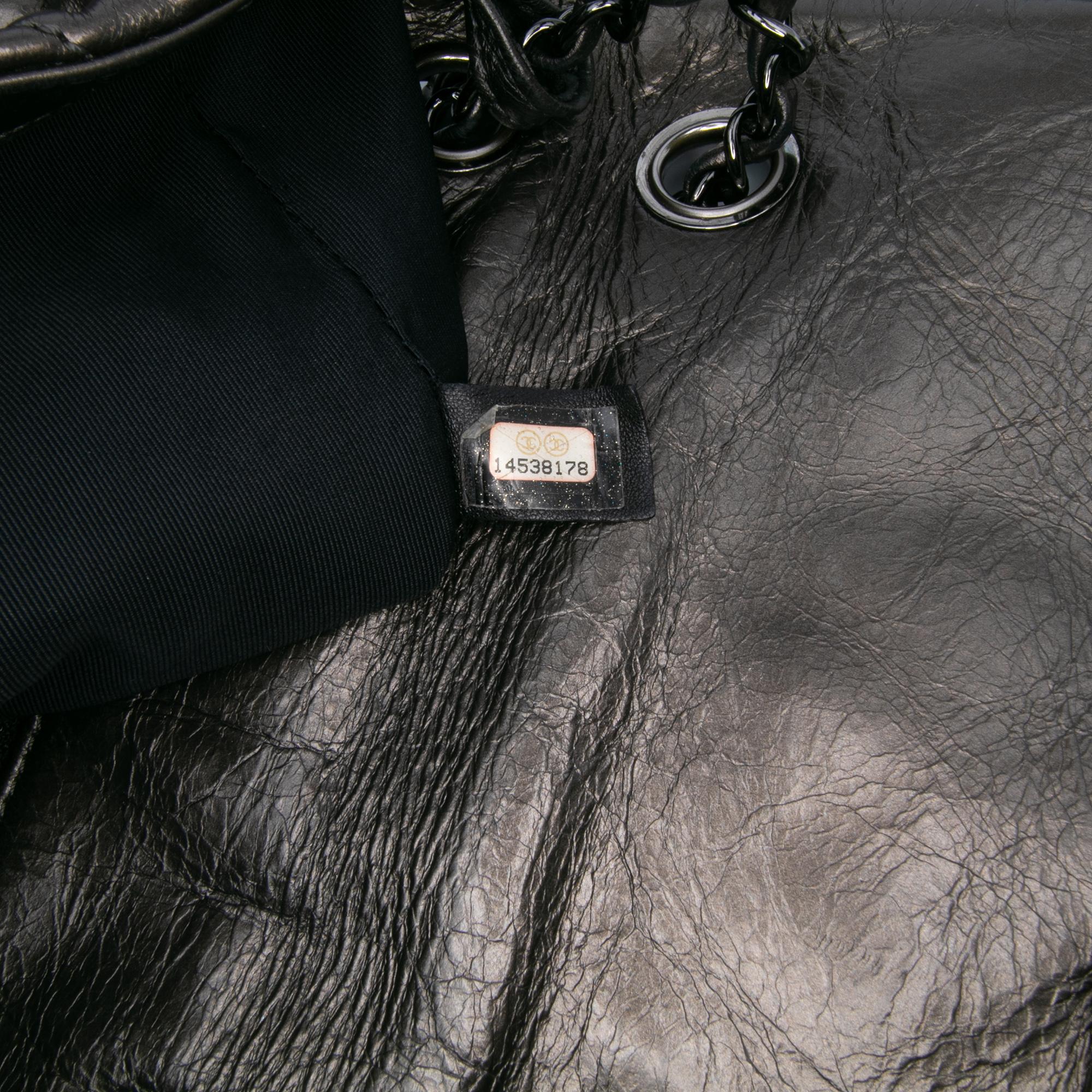 Chanel Medium Quilted Metallic Aged Calfskin Chain Me Flap