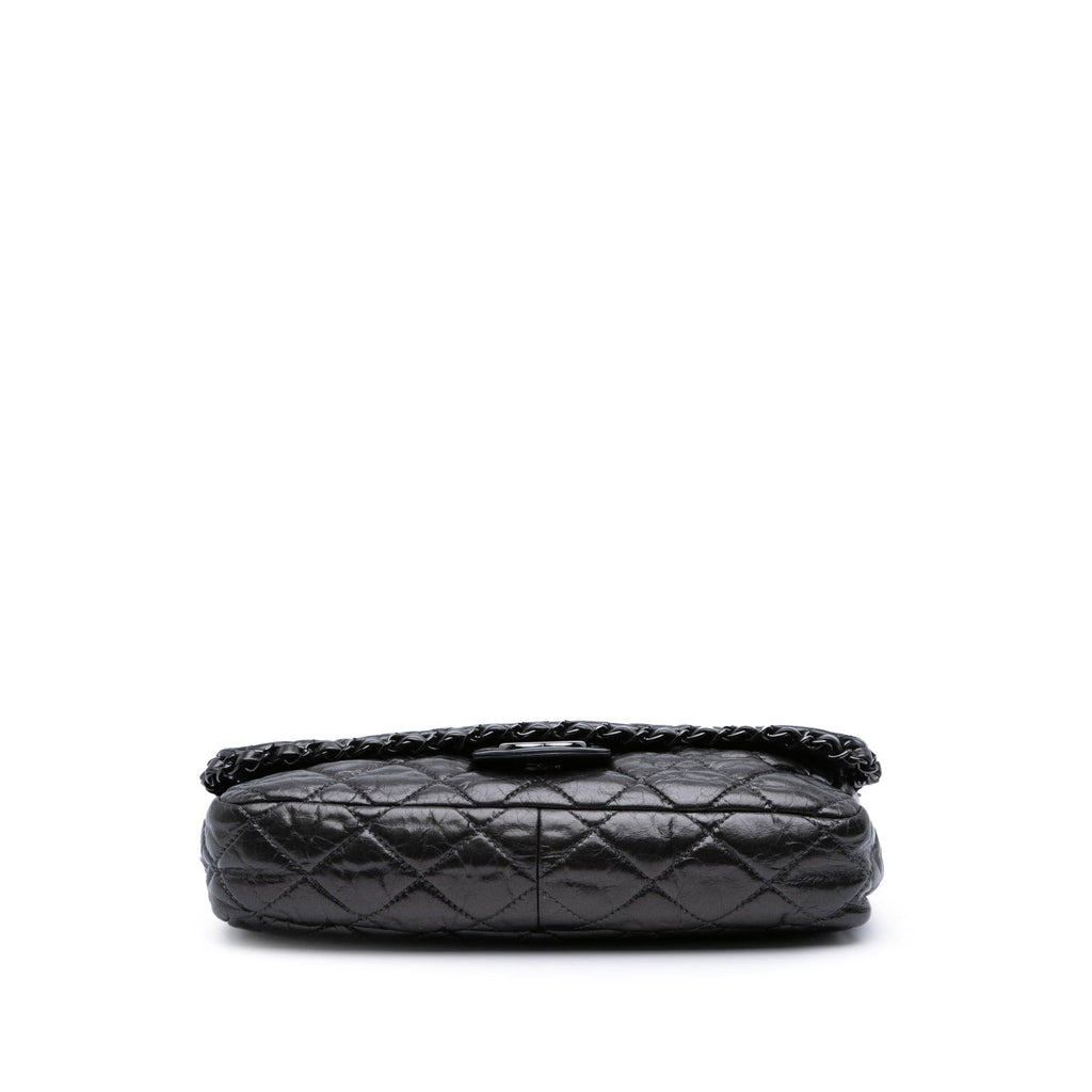 Chanel Medium Quilted Metallic Aged Calfskin Chain Me Flap