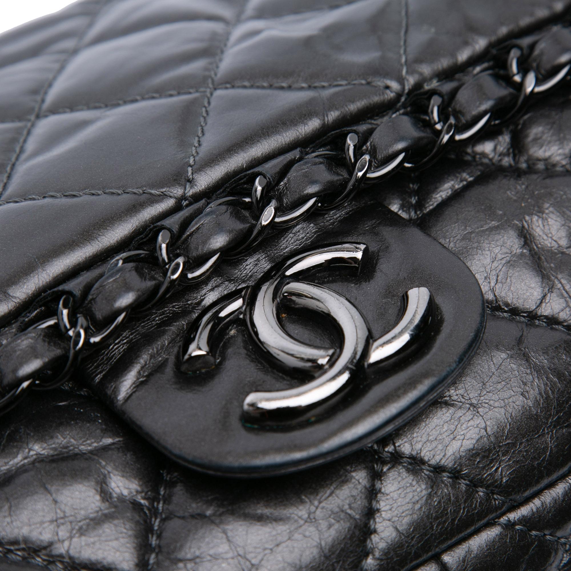 Chanel Medium Quilted Metallic Aged Calfskin Chain Me Flap