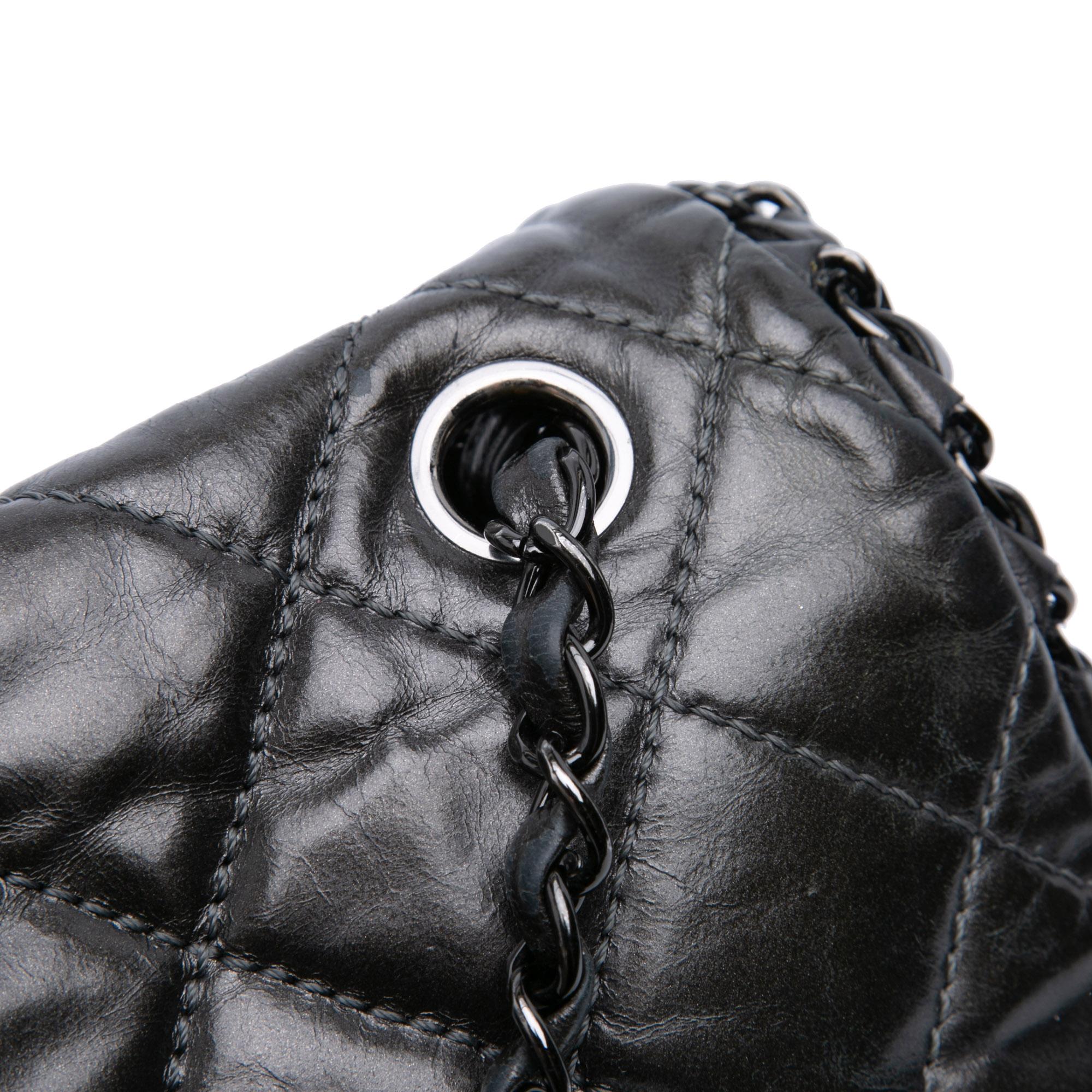Chanel Medium Quilted Metallic Aged Calfskin Chain Me Flap