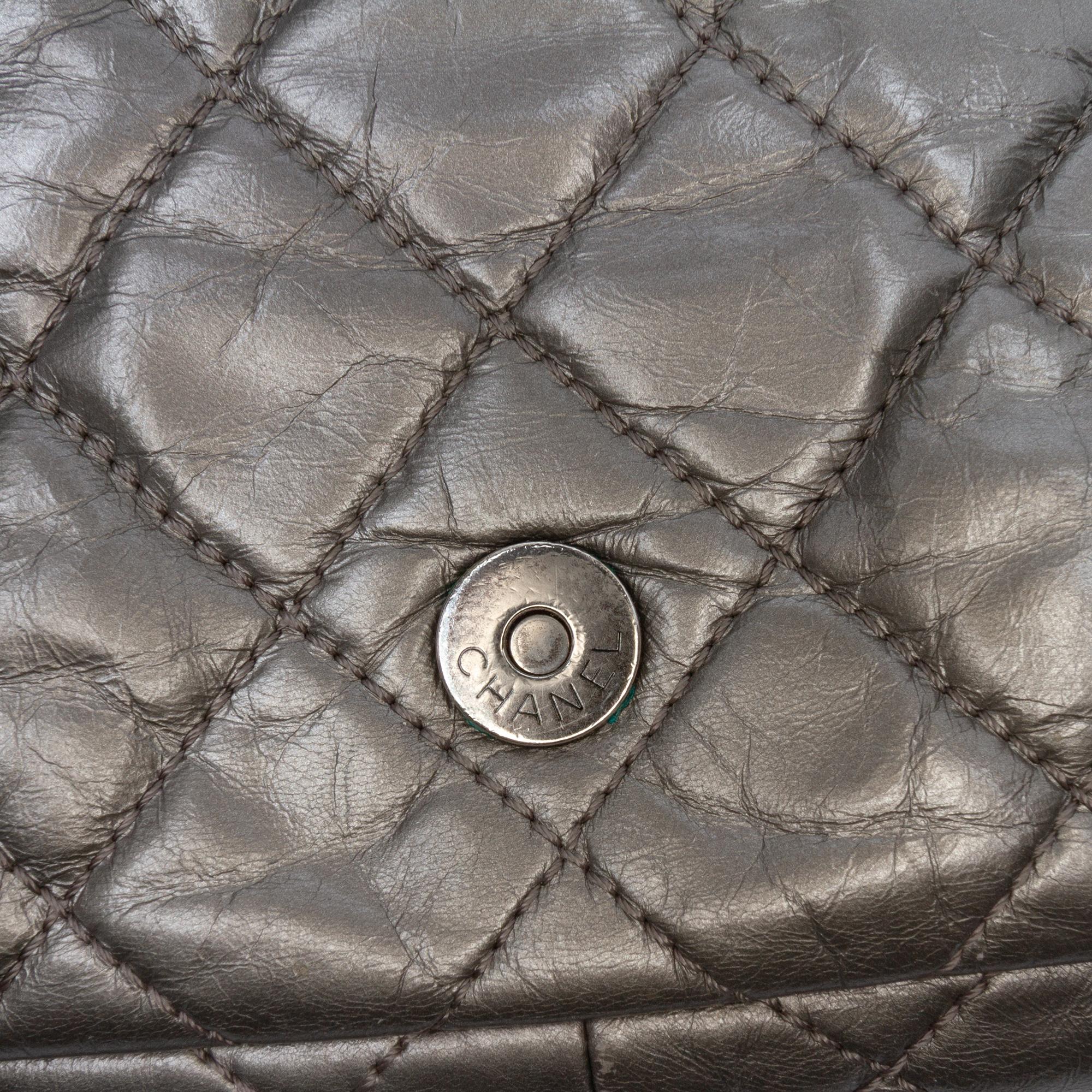 Chanel Medium Quilted Metallic Aged Calfskin Chain Me Flap