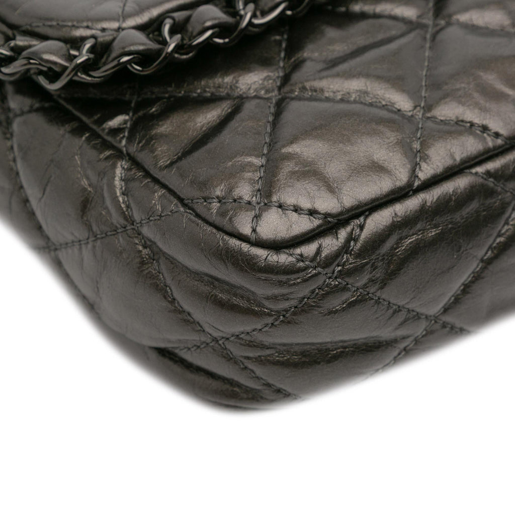 Chanel Medium Quilted Metallic Aged Calfskin Chain Me Flap