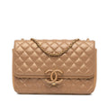Chanel Medium Quilted Metallic Lambskin CC Chic Double Flap (SHG-1z5jq8)