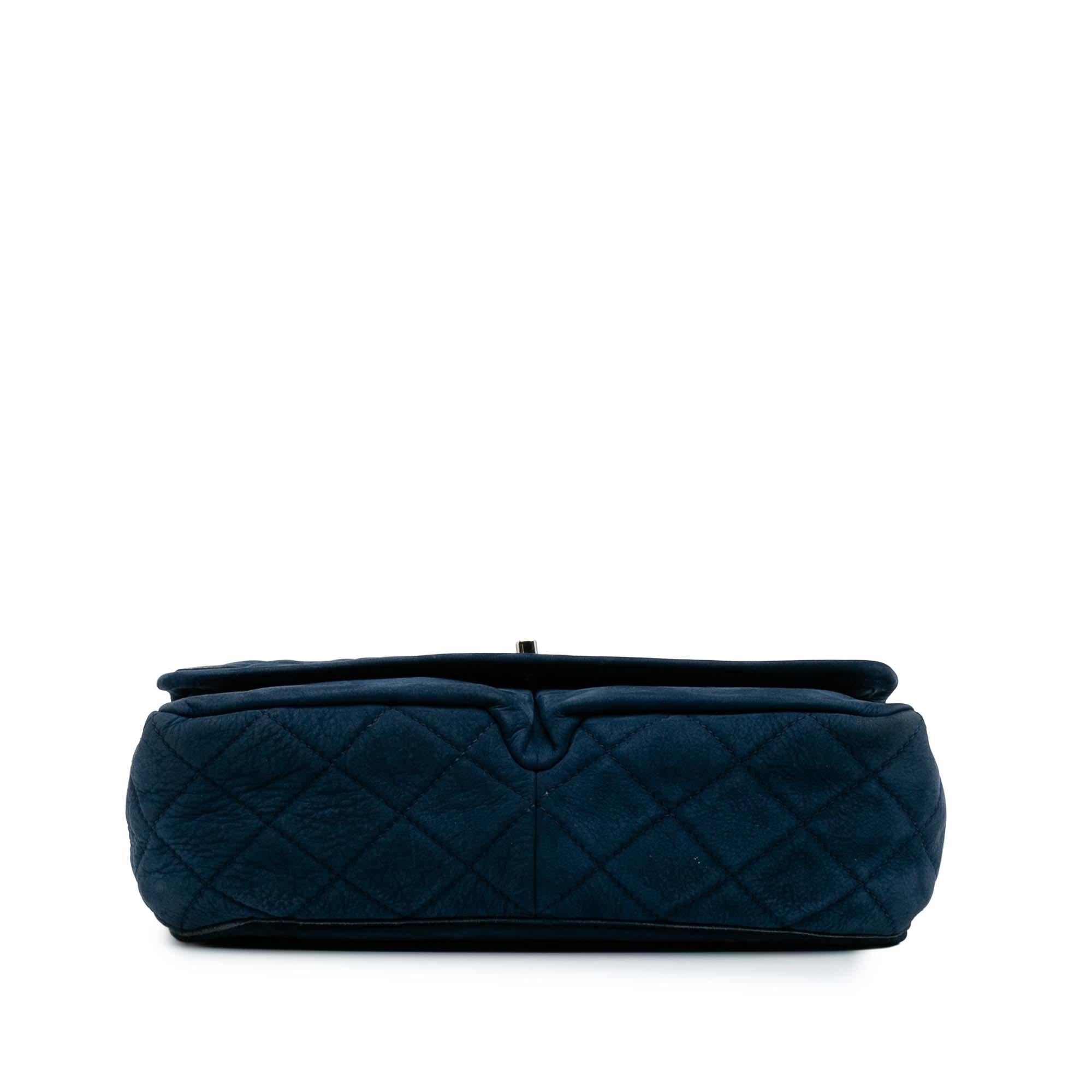 Chanel Medium Quilted Nubuck Natural Beauty Split Pocket Flap