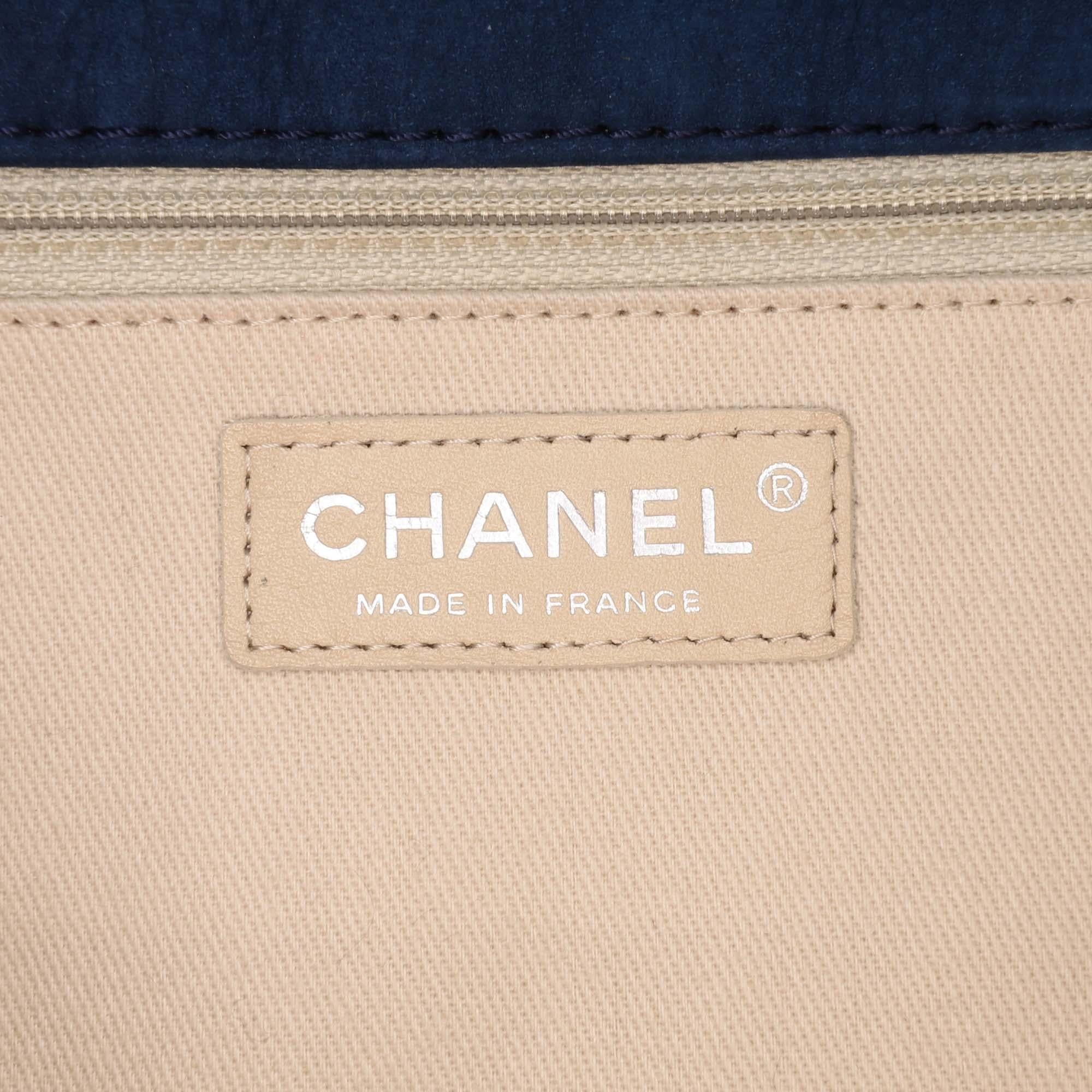 Chanel Medium Quilted Nubuck Natural Beauty Split Pocket Flap