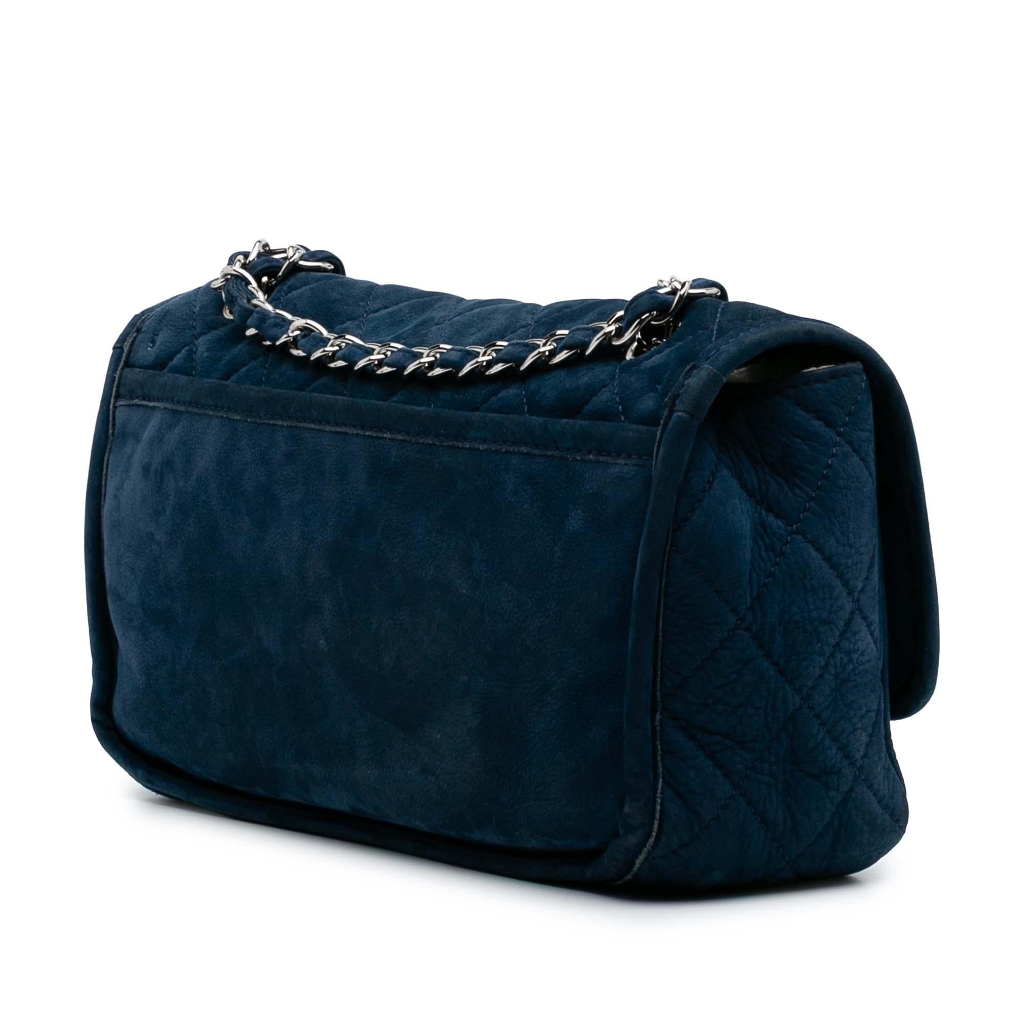 Chanel Medium Quilted Nubuck Natural Beauty Split Pocket Flap