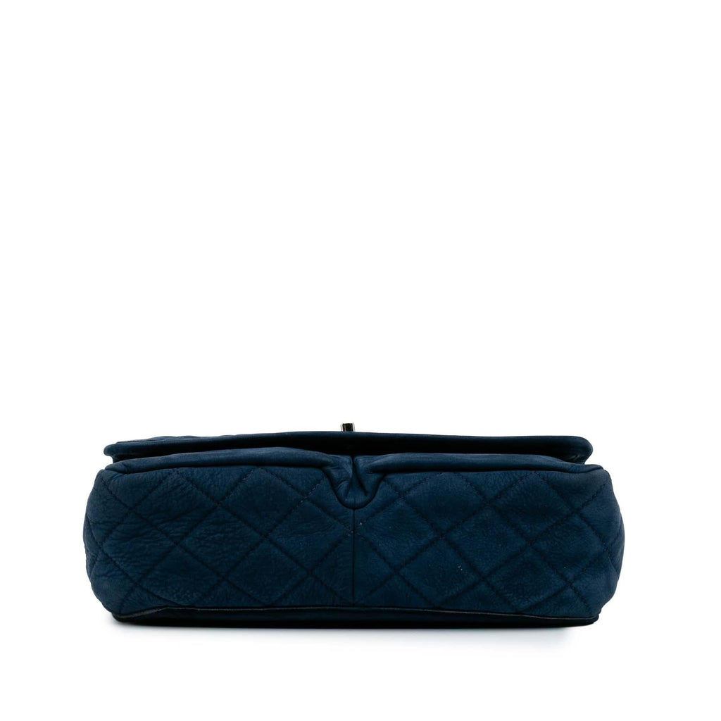Chanel Medium Quilted Nubuck Natural Beauty Split Pocket Flap