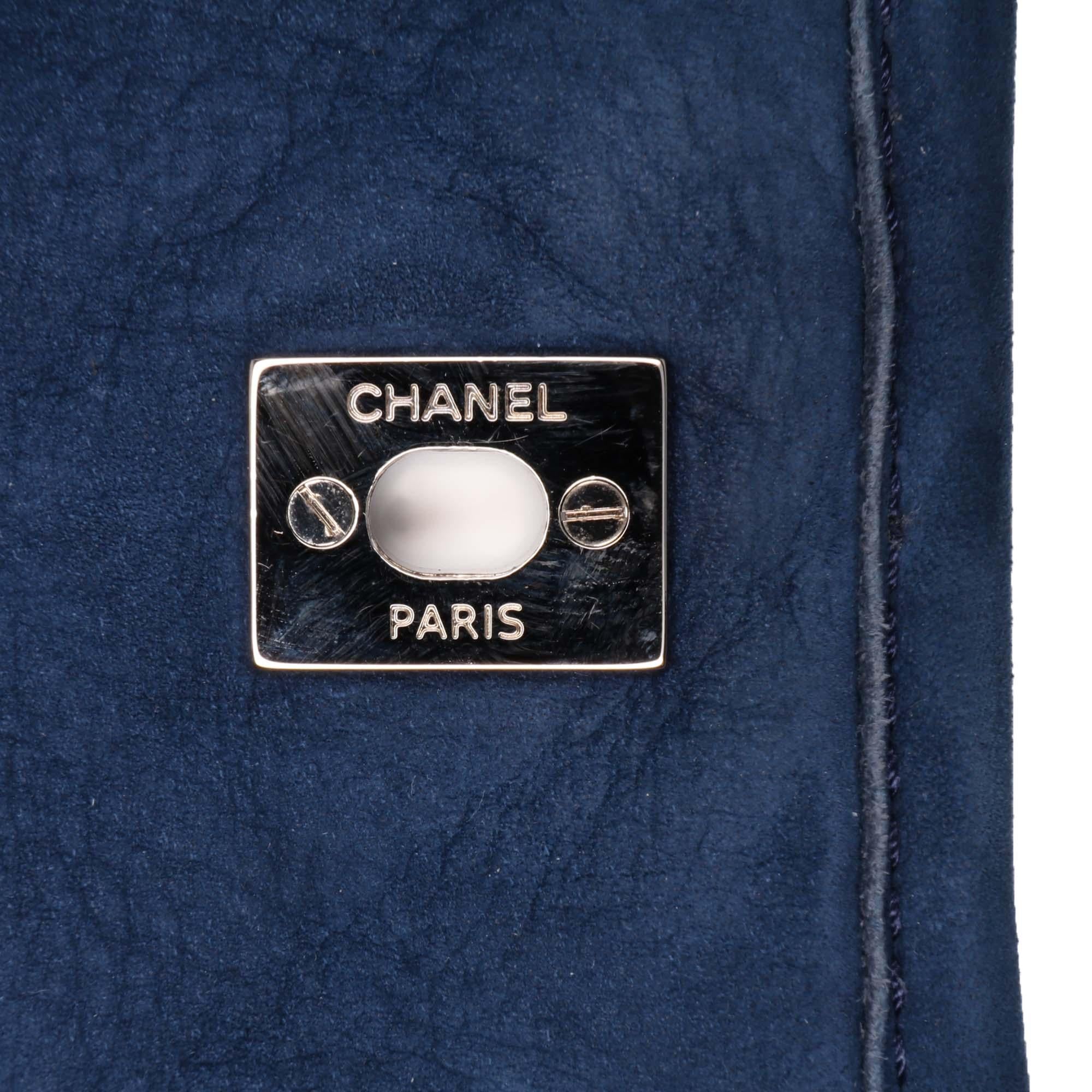 Chanel Medium Quilted Nubuck Natural Beauty Split Pocket Flap