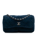 Chanel Medium Quilted Nubuck Natural Beauty Split Pocket Flap