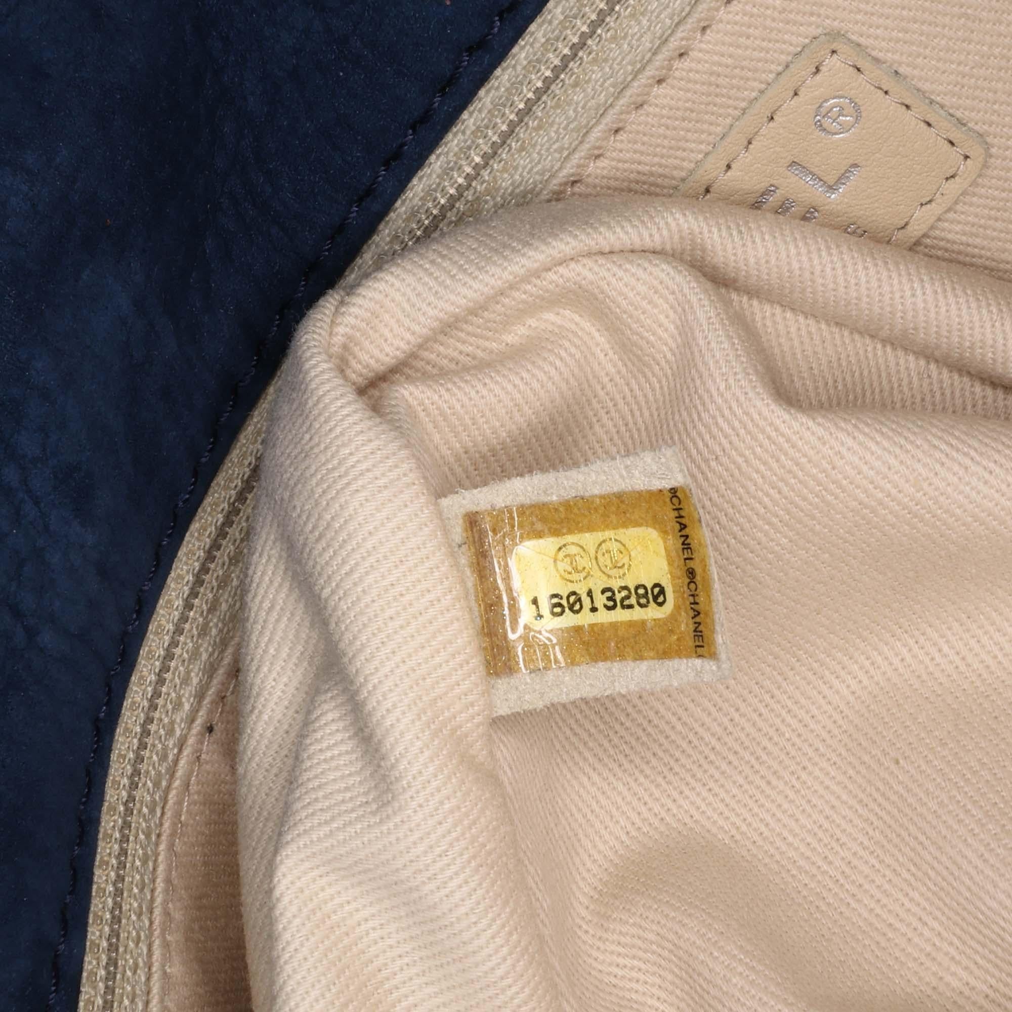 Chanel Medium Quilted Nubuck Natural Beauty Split Pocket Flap