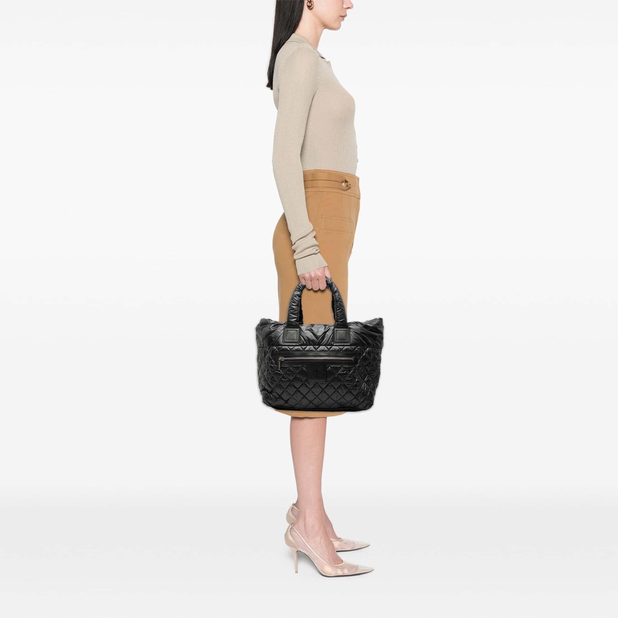 Chanel Medium Quilted Nylon Reversible Coco Cocoon Tote