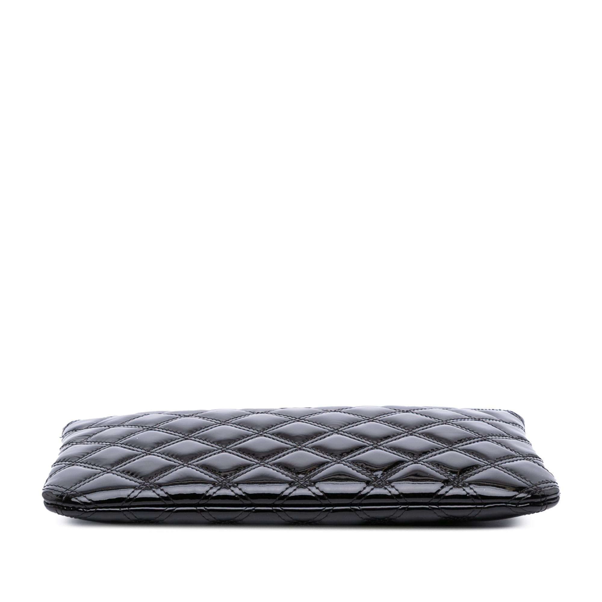 Chanel Medium Quilted Patent O Case Clutch