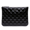 Chanel Medium Quilted Patent O Case Clutch