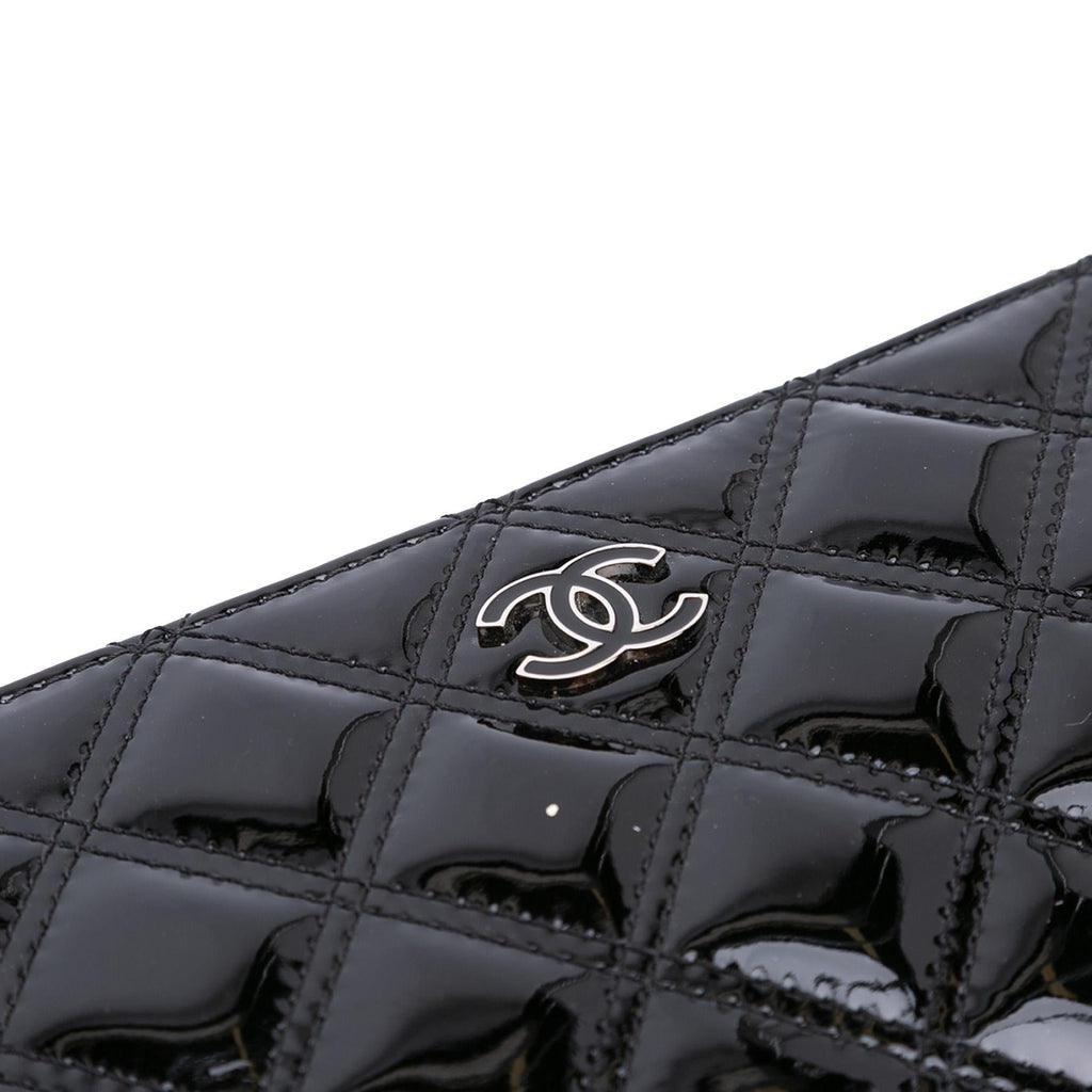 Chanel Medium Quilted Patent O Case Clutch