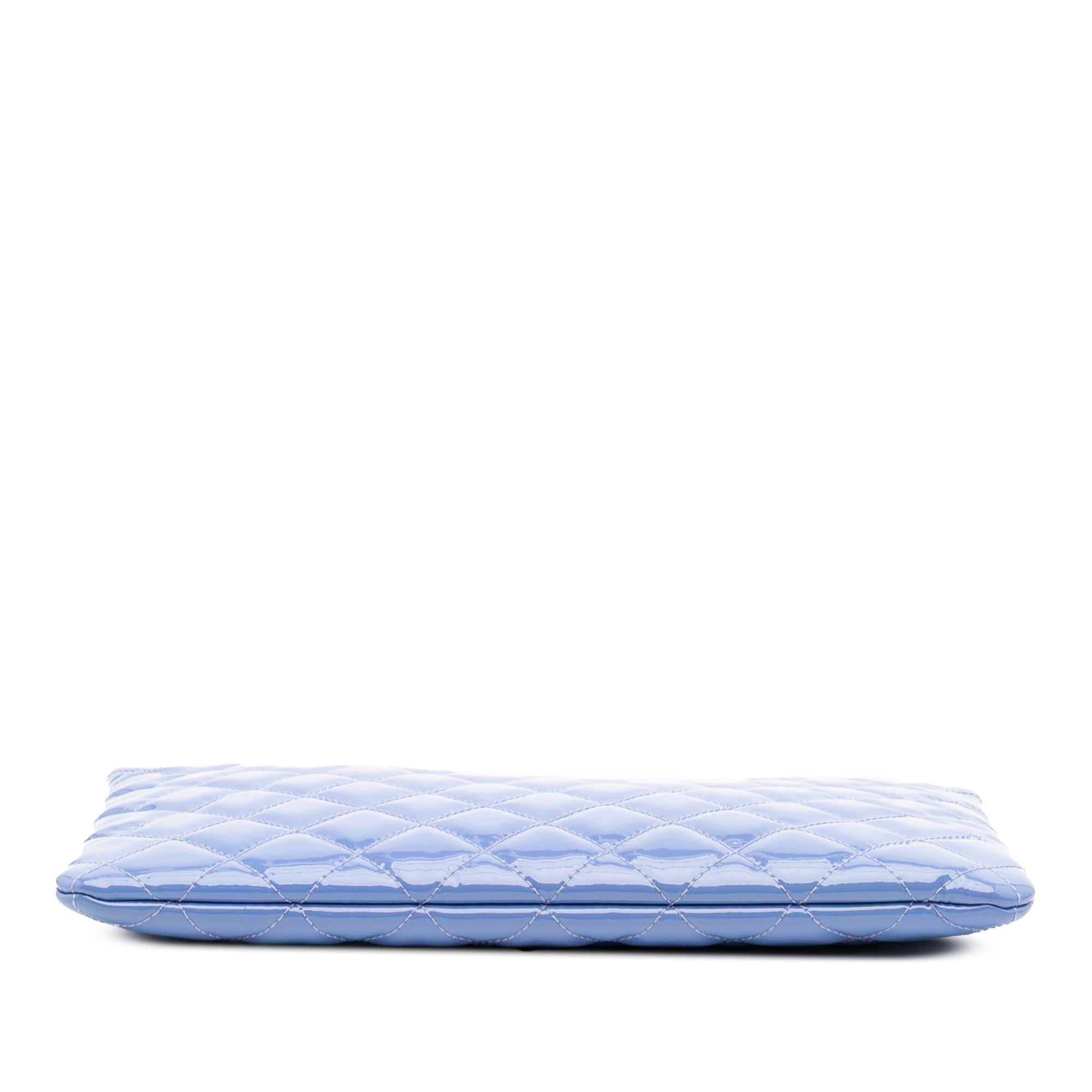 Chanel Medium Quilted Patent O Case Clutch