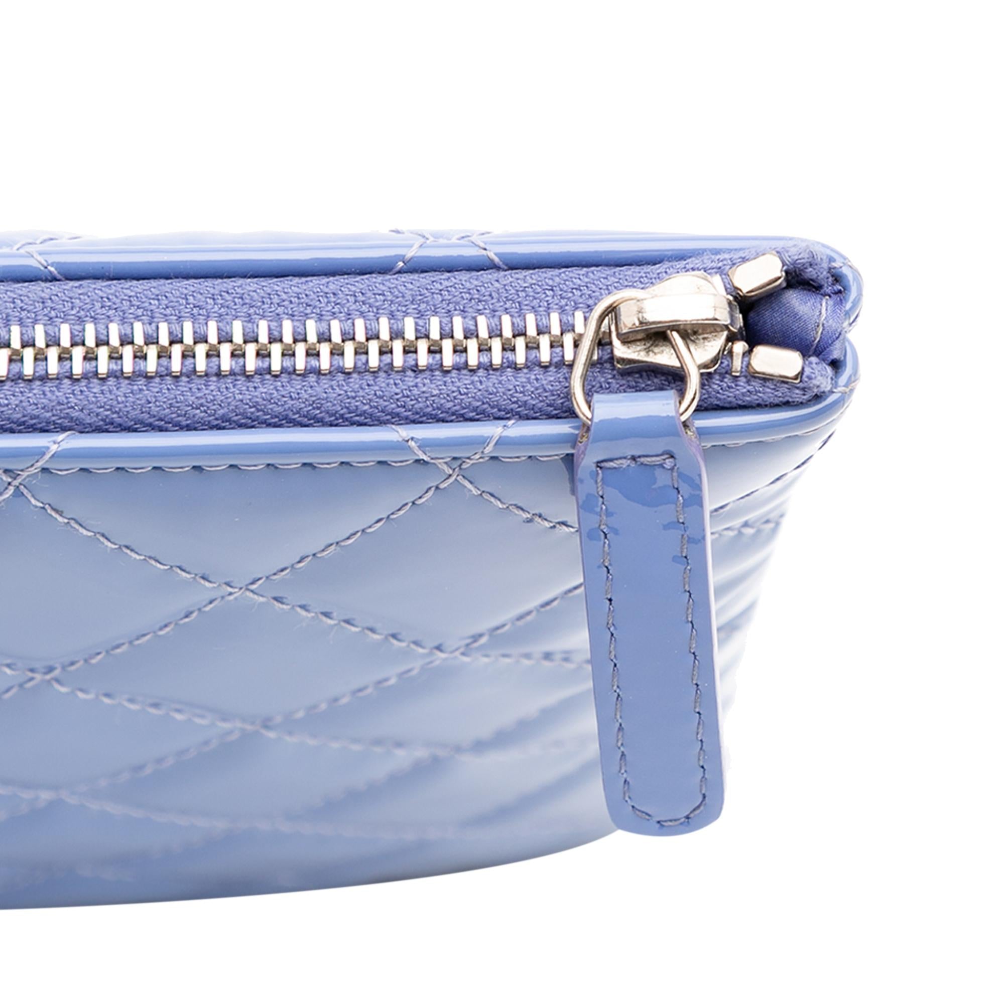 Chanel Medium Quilted Patent O Case Clutch
