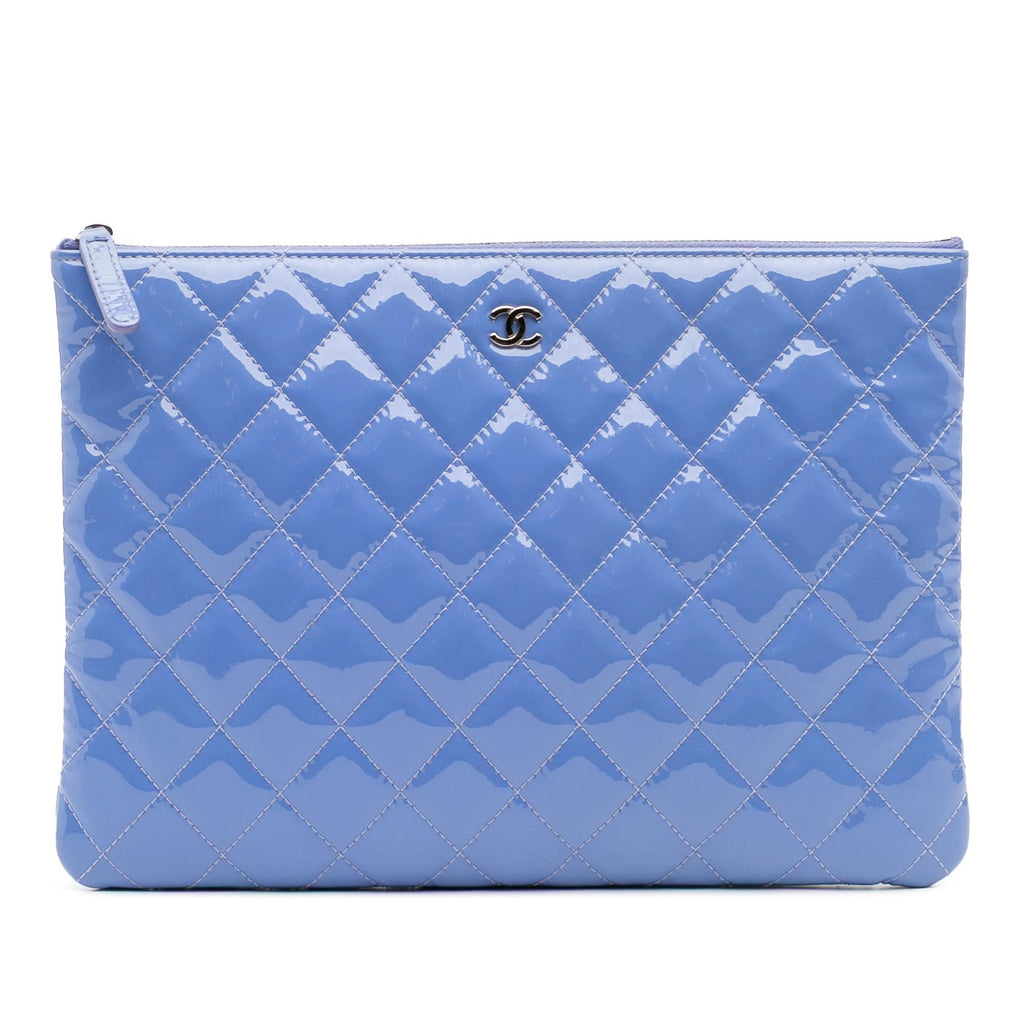 Chanel Medium Quilted Patent O Case Clutch