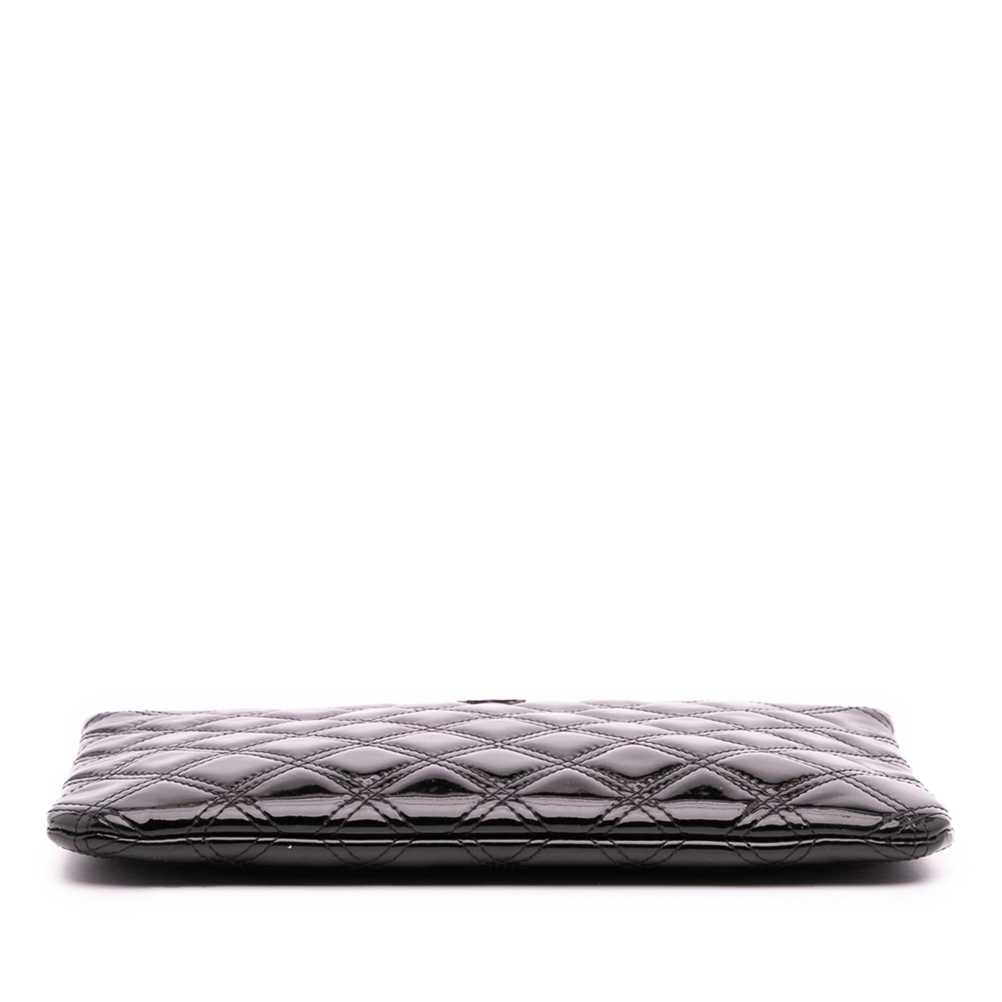 Chanel Medium Quilted Patent O Case Clutch