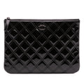 Chanel Medium Quilted Patent O Case Clutch