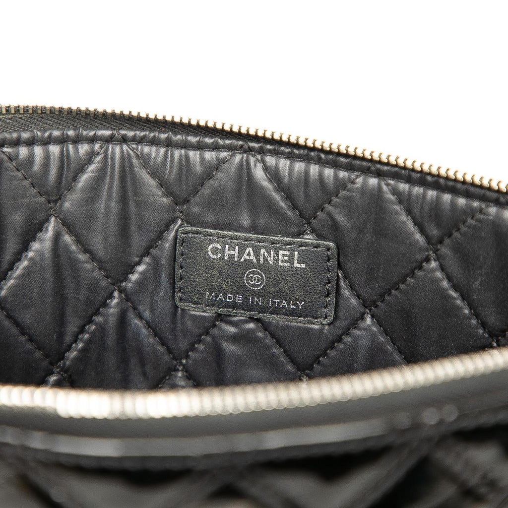Chanel Medium Quilted Patent O Case Clutch