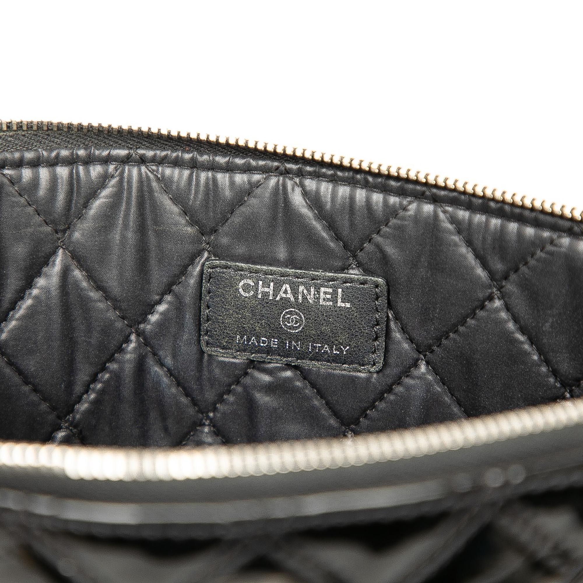 Chanel Medium Quilted Patent O Case Clutch