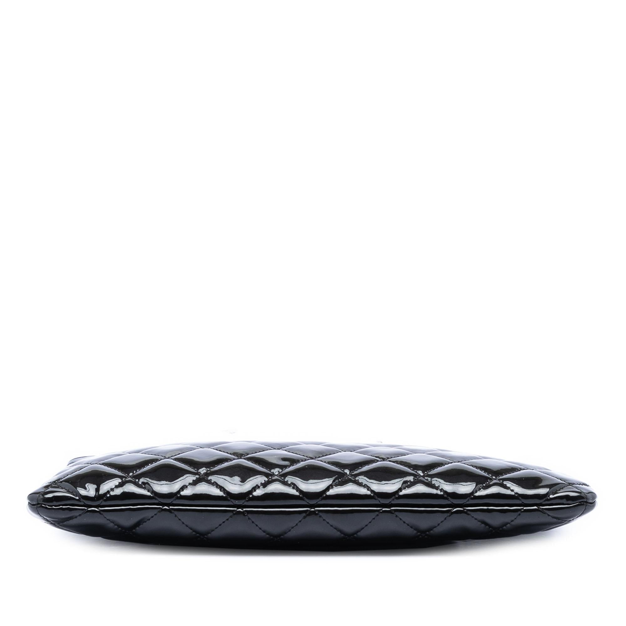 Chanel Medium Quilted Patent O Case Clutch