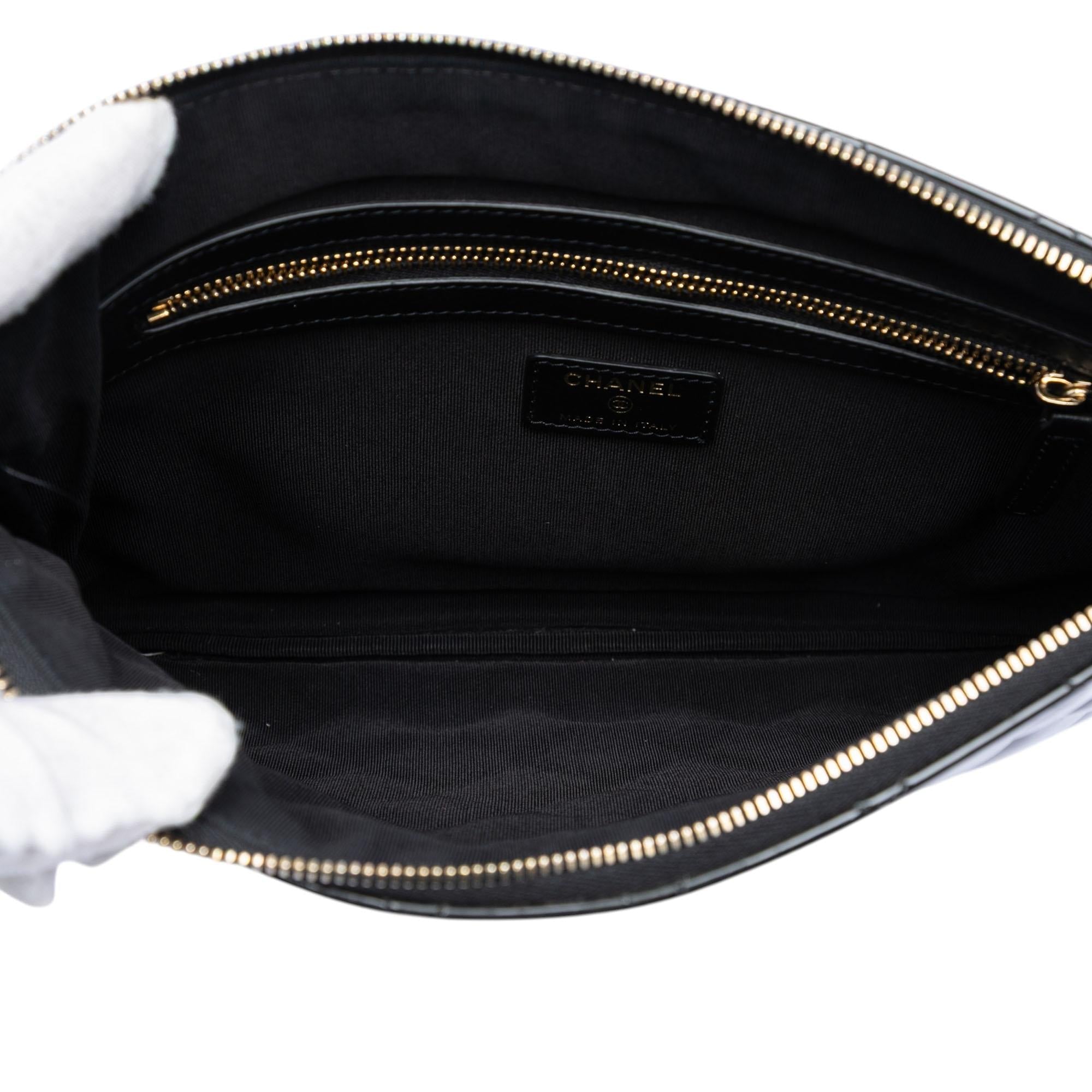 Chanel Medium Quilted Patent O Case Clutch