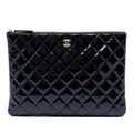 Chanel Medium Quilted Patent O Case Clutch