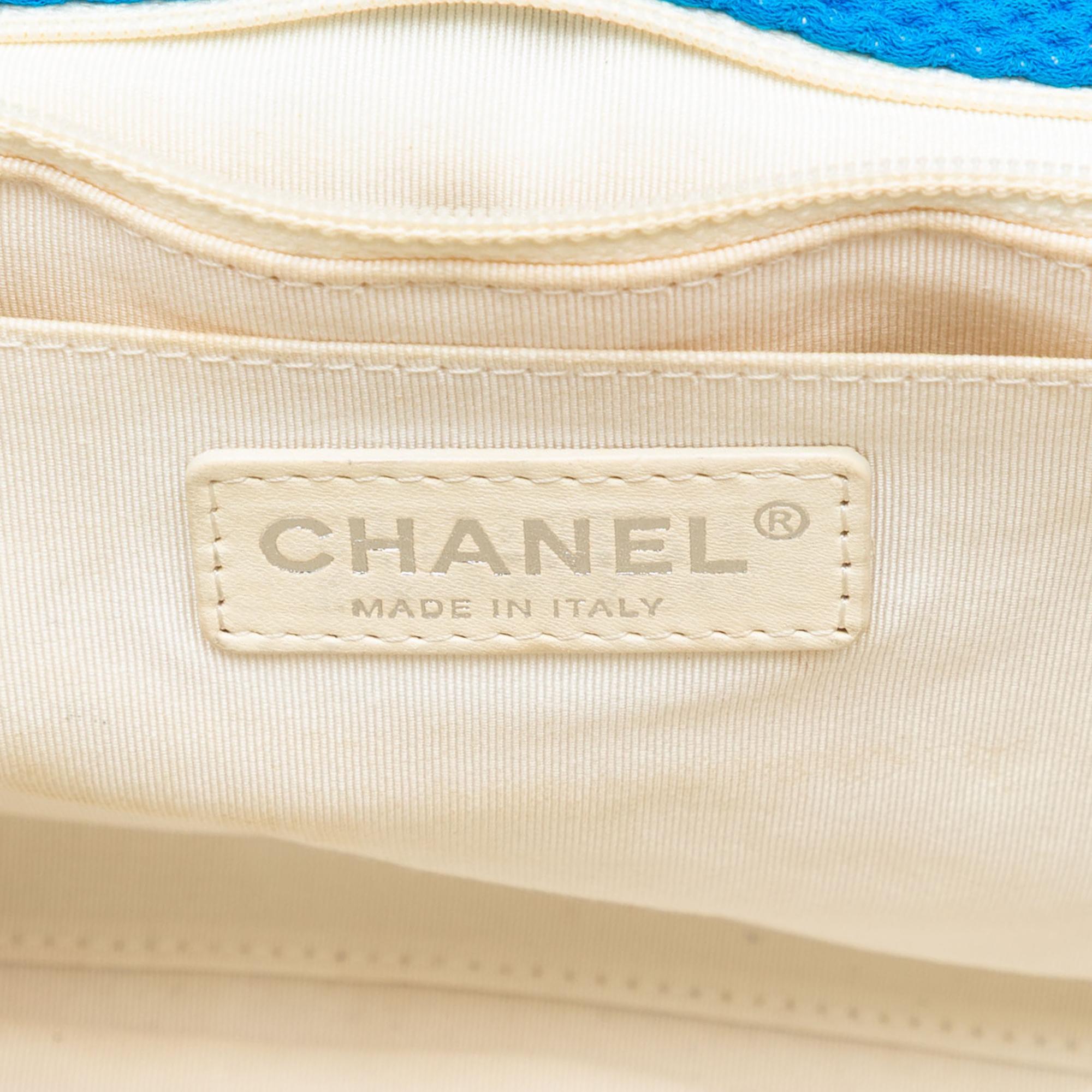 Chanel Medium Quilted Perforated Jersey Single Flap
