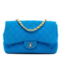 Chanel Medium Quilted Perforated Jersey Single Flap