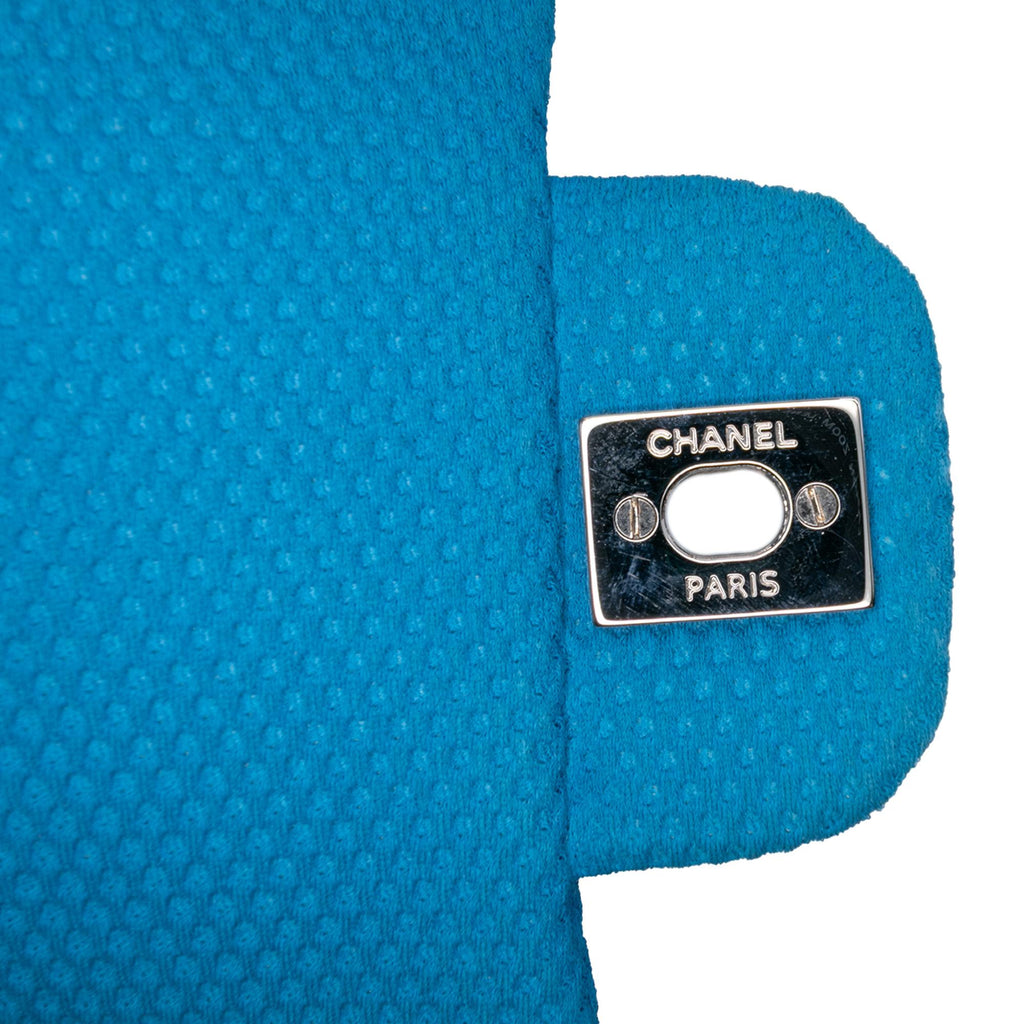 Chanel Medium Quilted Perforated Jersey Single Flap