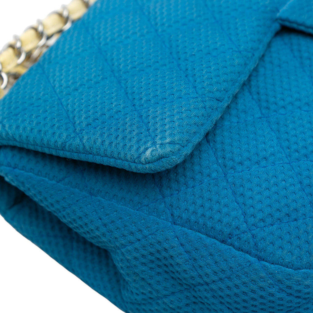 Chanel Medium Quilted Perforated Jersey Single Flap