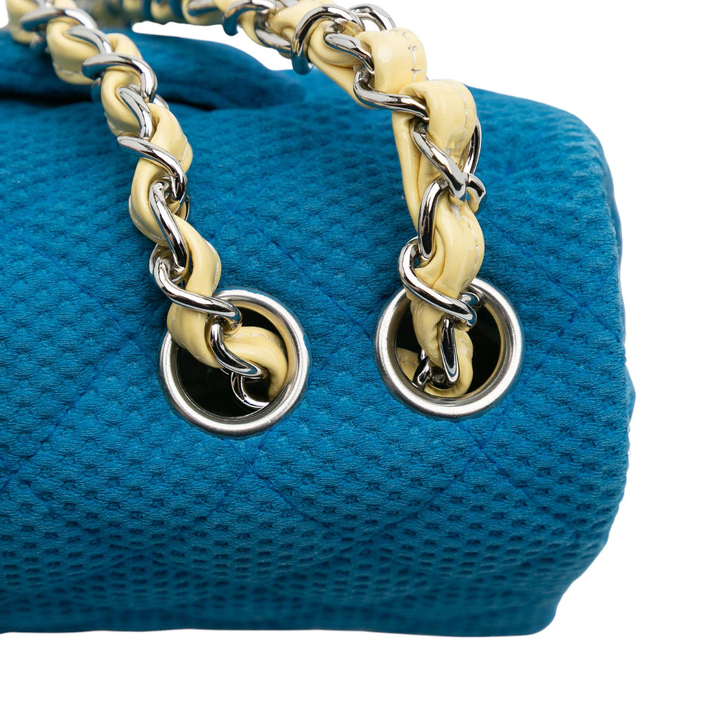 Chanel Medium Quilted Perforated Jersey Single Flap