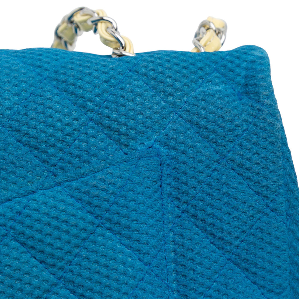 Chanel Medium Quilted Perforated Jersey Single Flap