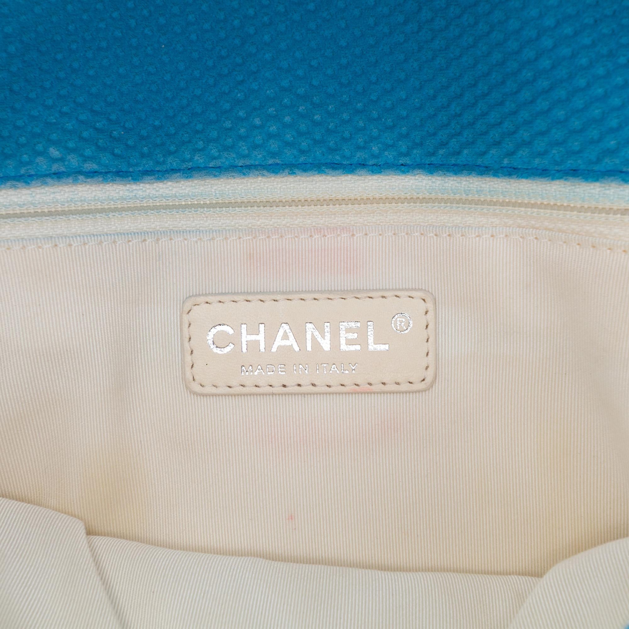 Chanel Medium Quilted Perforated Jersey Single Flap