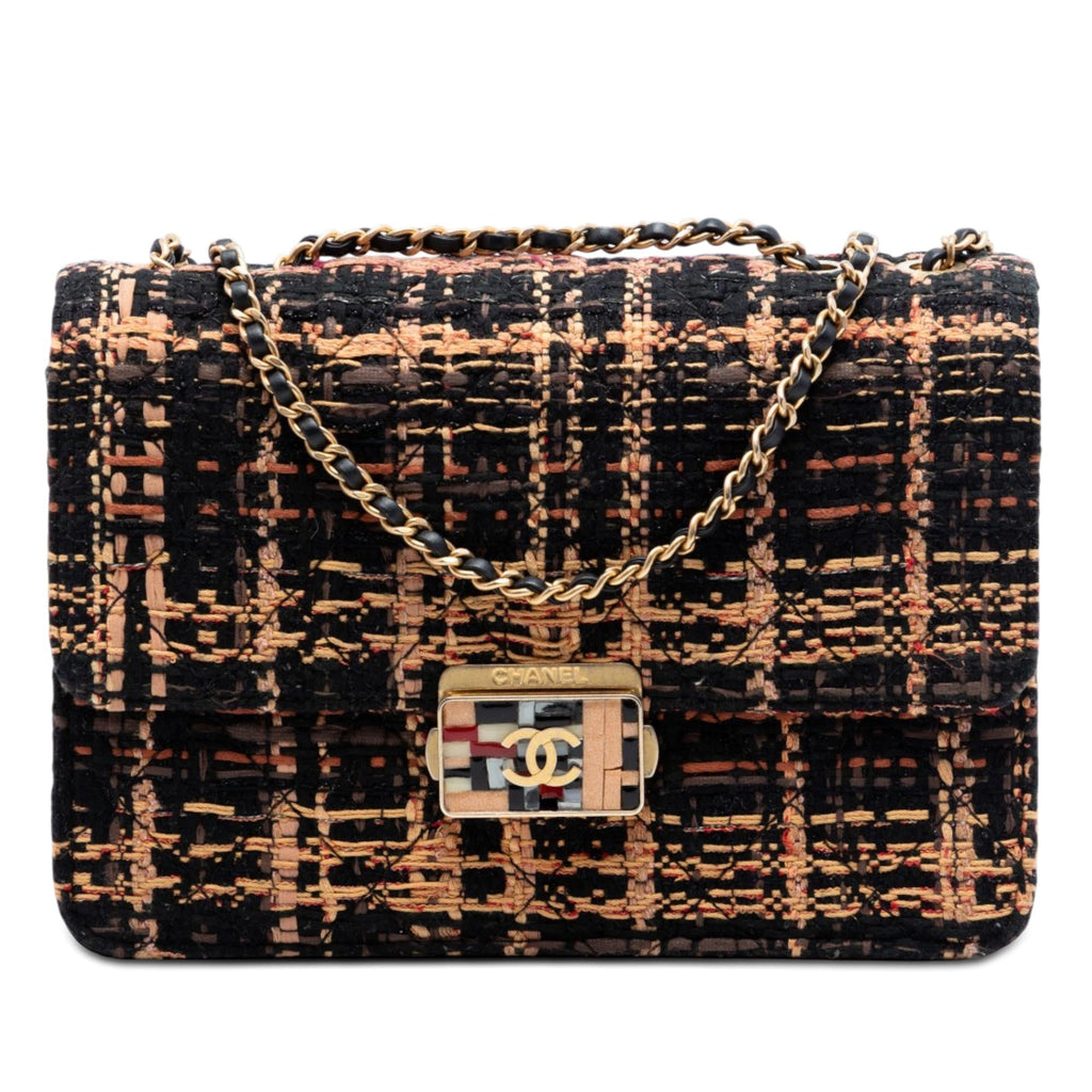 Chanel Medium Quilted Tweed Beauty Lock Flap